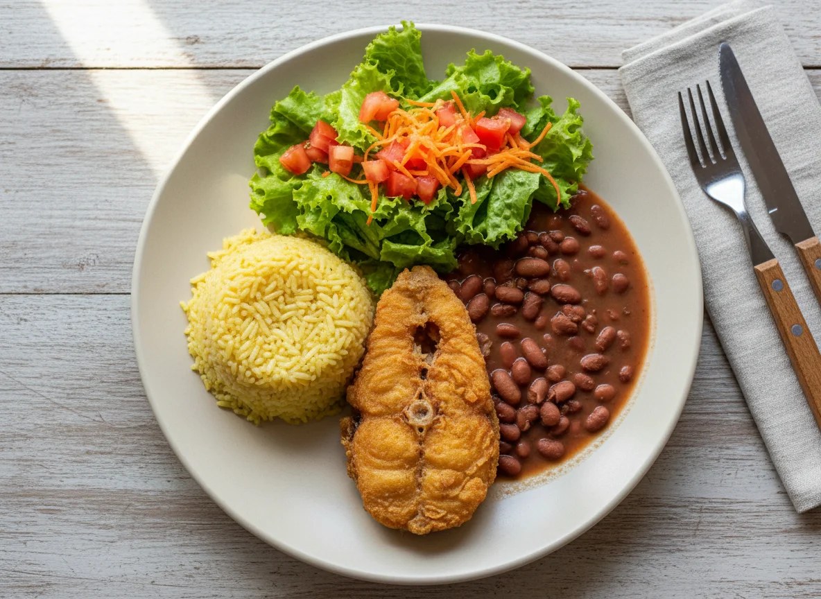 Peixe Frito Completo